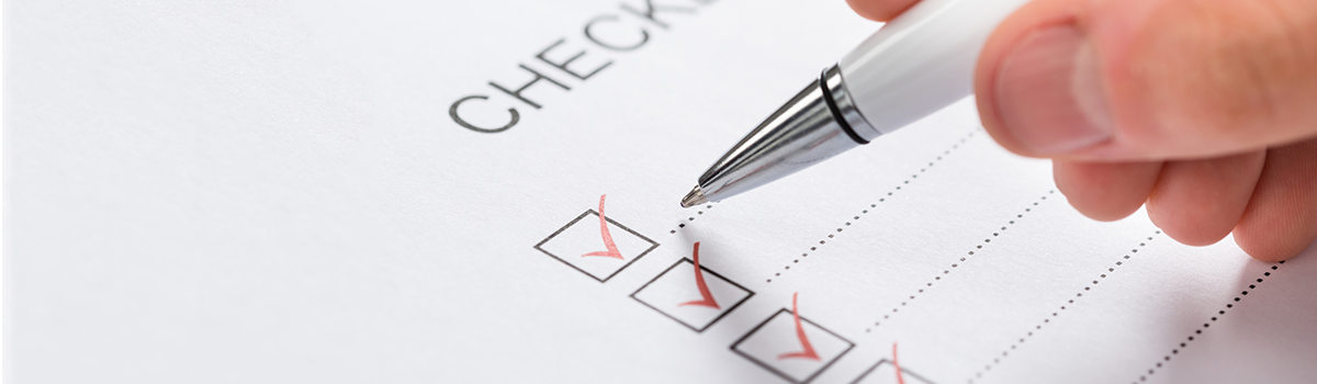 Checkliste zum abhaken