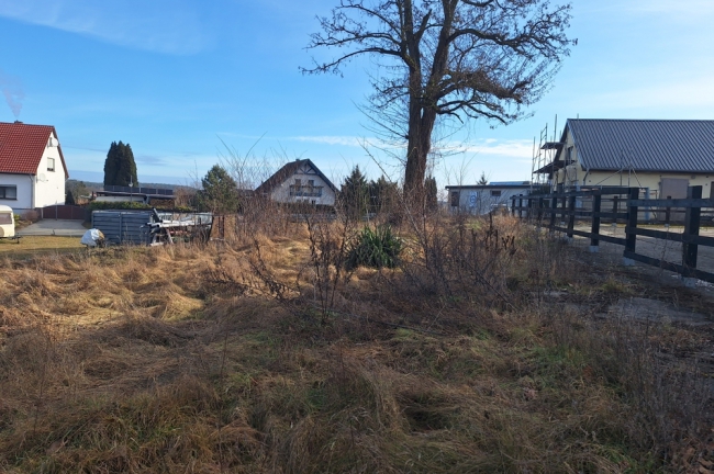 Blick auf das Grundstück