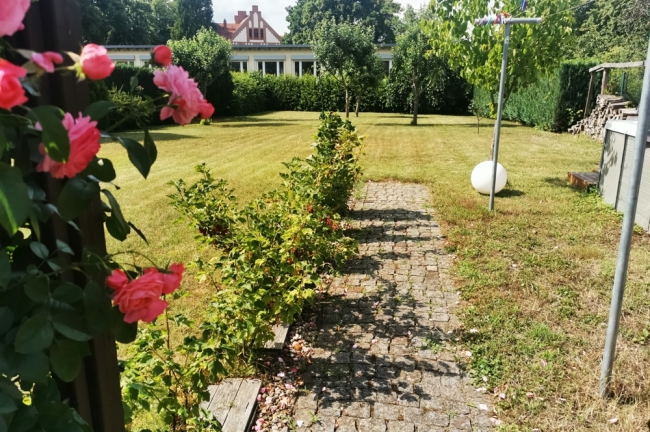 Blick auf das Grundstück